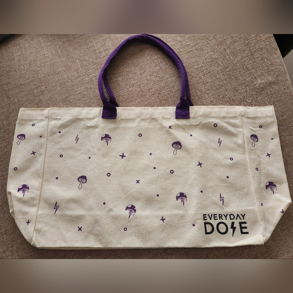 Everyday Dose Mushroom Coffee Canvas Tote Bag